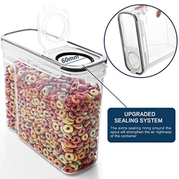 MCIRCO Cereal Containers Set of 6 for Kitchen Organization