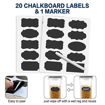 MCIRCO Cereal Containers Set of 6 for Kitchen Organization