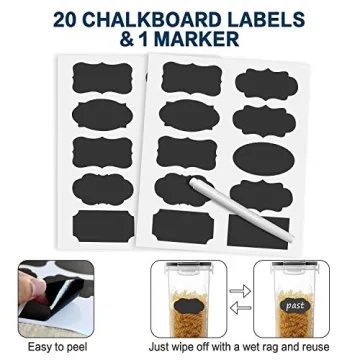 MCIRCO Cereal Containers Set of 6 for Kitchen Organization