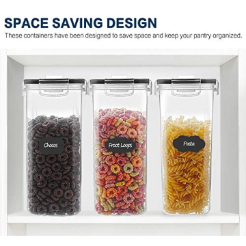 MCIRCO Cereal Containers Set of 6 for Kitchen Organization