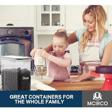 MCIRCO Cereal Containers Set of 6 for Kitchen Organization