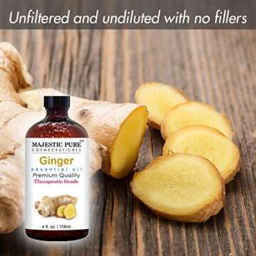 Majestic Pure Ginger Essential Oil - 100% Pure Quality