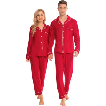 SWOMOG Couples Christmas Pajamas Set - Holiday Sleepwear
