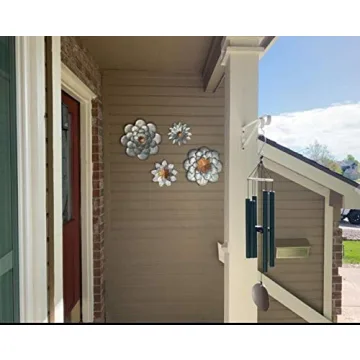 GIFTME 5 Galvanized Flower Wall Decor Set - Unique Art Pieces