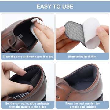 6 Pairs Heel Cushion Pads for Perfect Shoe Fit