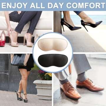 6 Pairs Heel Cushion Pads for Perfect Shoe Fit