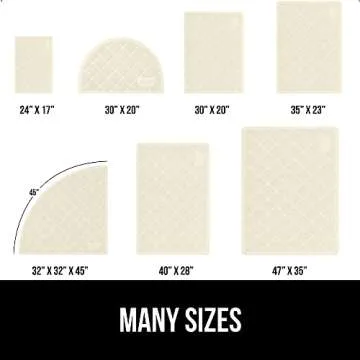 GORILLA GRIP Cat Litter Box Mat, Water Resistant Kitty Litter Trapping Mat, Textured Backing, Easy to Clean, Less Waste and Clean Floors, Kitten Supplies for Indoor Cats, Soft on Paws, 24x17 Cream