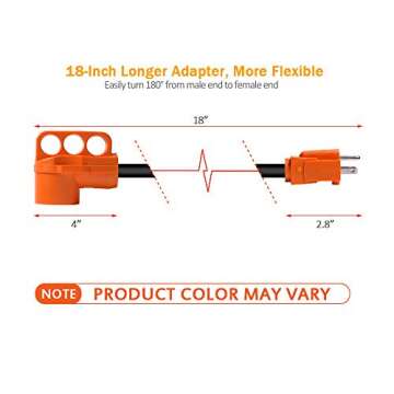 MICTUNING RV Adapter (15A Male to 50A Female)