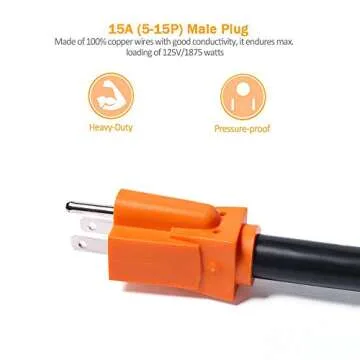 MICTUNING RV Adapter (15A Male to 50A Female)