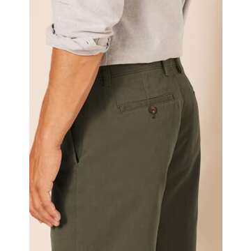 Amazon Essentials Men's Classic-Fit Chino Shorts - Dark Olive