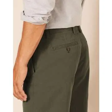 Amazon Essentials Men's Classic-Fit Chino Shorts - Dark Olive