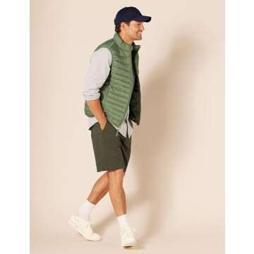 Amazon Essentials Men's Classic-Fit Chino Shorts - Dark Olive