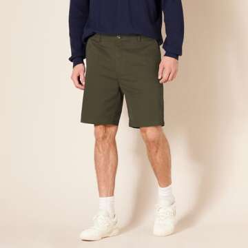 Amazon Essentials Men's Classic-Fit Chino Shorts - Dark Olive