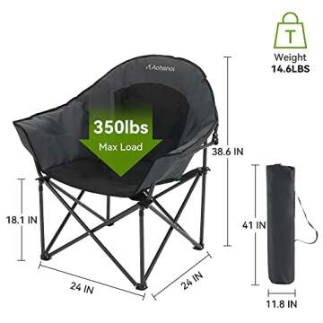 Aohanoi Oversized Camping Chair for Ultimate Comfort and Support
