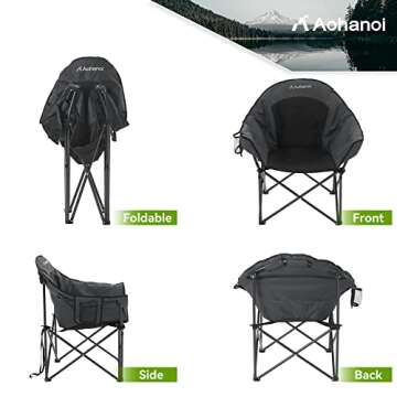 Aohanoi Oversized Camping Chair for Ultimate Comfort and Support
