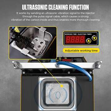 AUTOOL GDI Fuel Injector Cleaner & Tester - 6-Cylinder Ultrasonic Cleaner