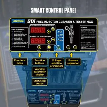 AUTOOL GDI Fuel Injector Cleaner & Tester - 6-Cylinder Ultrasonic Cleaner