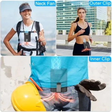 Hands-Free Rechargeable 4-in-1 Portable Clip Fan