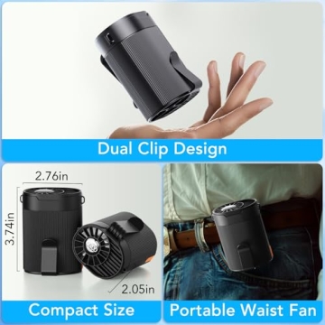 Hands-Free Rechargeable 4-in-1 Portable Clip Fan