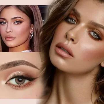 FLYEEO Neutral Brown Eyeshadow Palette with 9 Shades