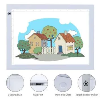 A4 Silver LED Trace Light Pad for Artists & Sketching