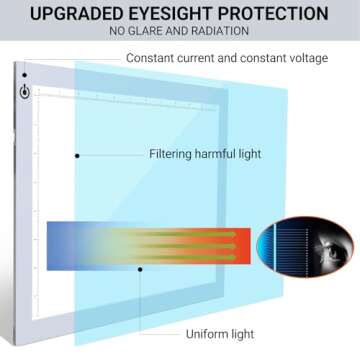 A4 Silver LED Trace Light Pad for Artists & Sketching