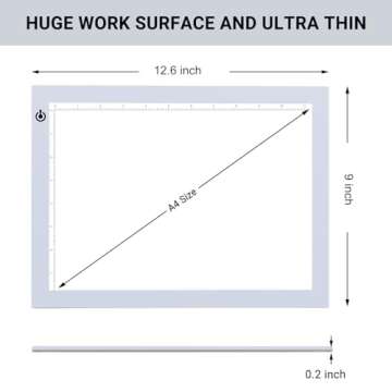 A4 Silver LED Trace Light Pad for Artists & Sketching