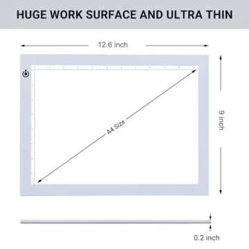A4 Silver LED Trace Light Pad for Artists & Sketching