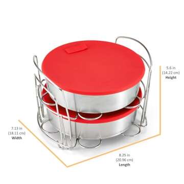 Instant Pot Official 8-Piece Cook/Bake Set, Versatile and Durable, Compatible with 6-Quart and 8-Quart Cookers, Red, Excellent for Cooking, Baking, Storing, and Reheating, BPA-Free and Heat Resistant