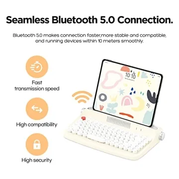 YUNZII B303 Wireless Retro Typewriter Keyboard for All