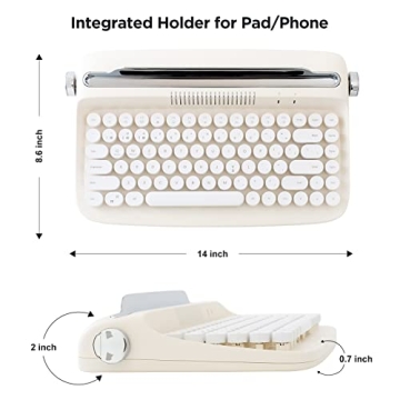 YUNZII B303 Wireless Retro Typewriter Keyboard for All