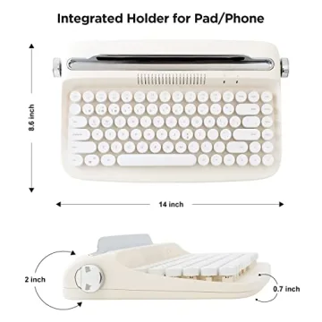 YUNZII B303 Wireless Retro Typewriter Keyboard for All