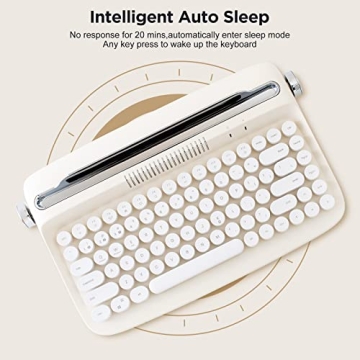 YUNZII B303 Wireless Retro Typewriter Keyboard for All
