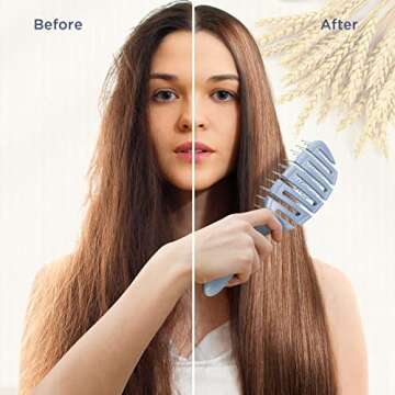 Ecoed Degradable Vented Hair Brush for Effortless Detangling