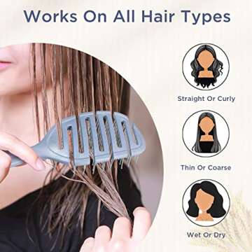 Ecoed Degradable Vented Hair Brush for Effortless Detangling