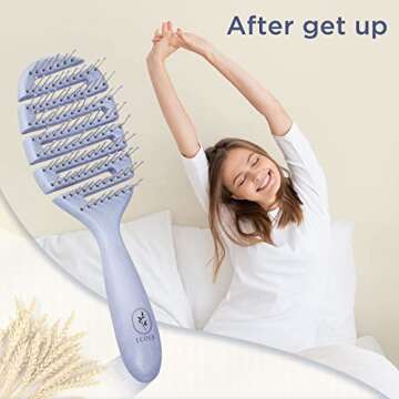 Ecoed Degradable Vented Hair Brush for Effortless Detangling