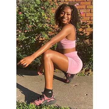 OQQ Yoga Outfit for Women Seamless 2 Piece Workout Gym High Waist Leggings with Sport Bra Set Purple