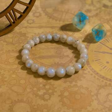 Natural Moonstone Gemstone Bead Bracelet for All