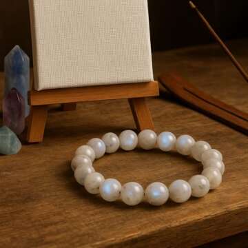 Natural Moonstone Gemstone Bead Bracelet for All