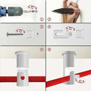 OASHISU 3 Pack Pendant Lighting Hook for Cables