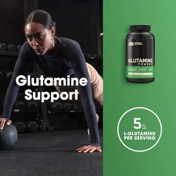Optimum Nutrition L-Glutamine Muscle Recovery Powder, 300g, Unflavored, 58 Servings