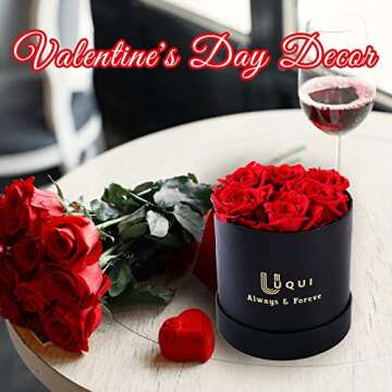 U UQUI Rose Flowers for Mothers Day, Forever Preserved Rose in A Box with Necklace, Real Fresh Eternal Rose Mothers Day Flower Gifts, Anniversary Birthday Mother’s Day Rose Gifts or Decorations