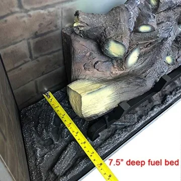 PuraFlame Electric Fireplace with Flame Effects & Heat