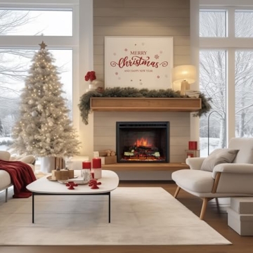 PuraFlame Electric Fireplace with Flame Effects & Heat