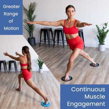 Gliding Discs for Working Out - Exercise Sliders for Hardwood Floors 1 Pair Purple, Authentic Workout Sliders Disc for Full Body Resistance Workout, Includes 4 Streaming Video Workouts