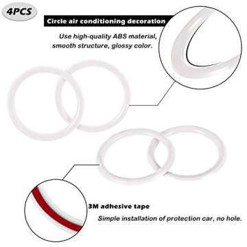 Bonbo Jeep Interior Trim Kit - 4PCS Vent Rings for 2018-2021