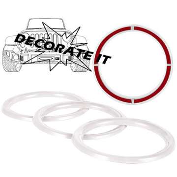 Bonbo Jeep Interior Trim Kit - 4PCS Vent Rings for 2018-2021