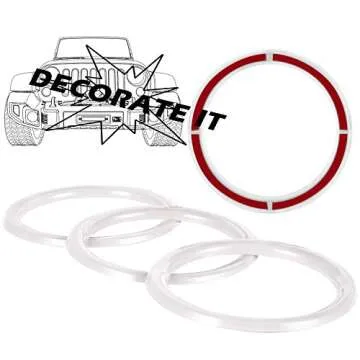 Bonbo Jeep Interior Trim Kit - 4PCS Vent Rings for 2018-2021