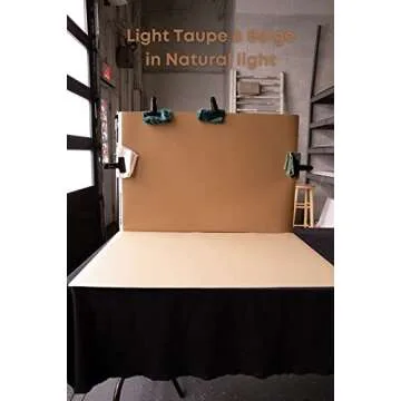 Bessie Bakes Natural Brown Solid Color Roll-Up 2 Feet x 3 Feet Photography Backdrops 3 Pack