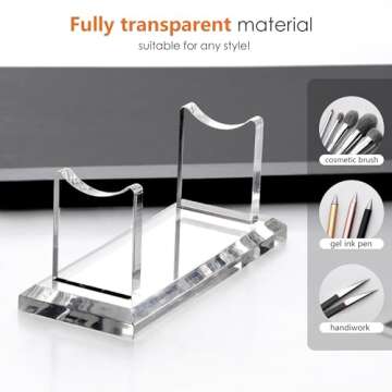 SANRUI Acrylic Pen Holder Display Stand, Shop Fountain Pen Pencil Makeup Brush Rack, Ballpoint Pen Showholder, Paintbrush Drying Rack Organizer Desk,For Home School Office Or Store Use